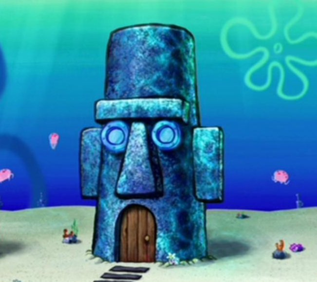 When I looked at you there, your face reminded me of the statue from sponge...