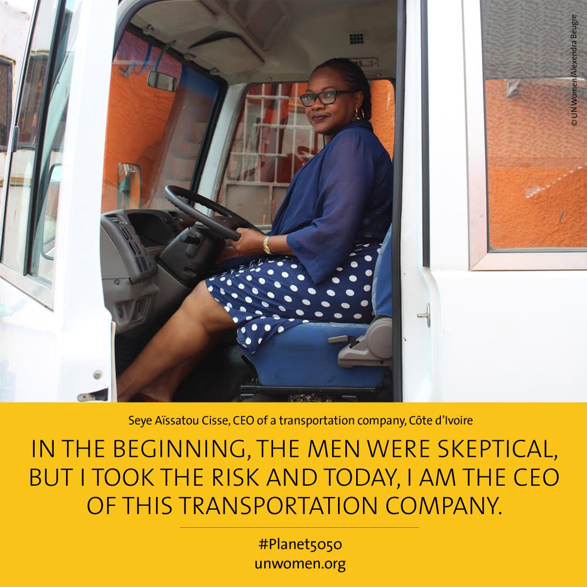 UN_Women's tweet photo. Let them chitchat and be skeptical! You know that you can succeed. #Planet5050 #MondayMotivation https://t.co/ww7O92RPTL