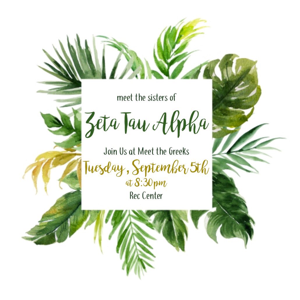 ZTA_FDU's tweet photo. Come out this Tuesday and meet our sisters! #rushzta https://t.co/lwJ65jsxNS