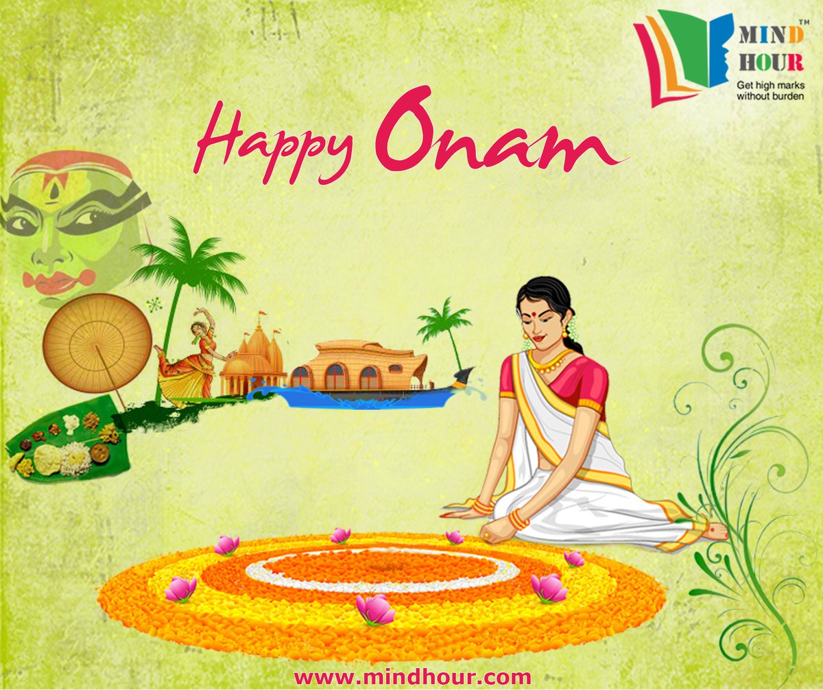 MindHour's tweet photo. Colorful Pookalam… 
Lively Songs…
Delicious Feasts…
Complete it with prayers to have a blessed year ahead.
#HappyOnam #Onam https://t.co/HwlodYMKeJ
