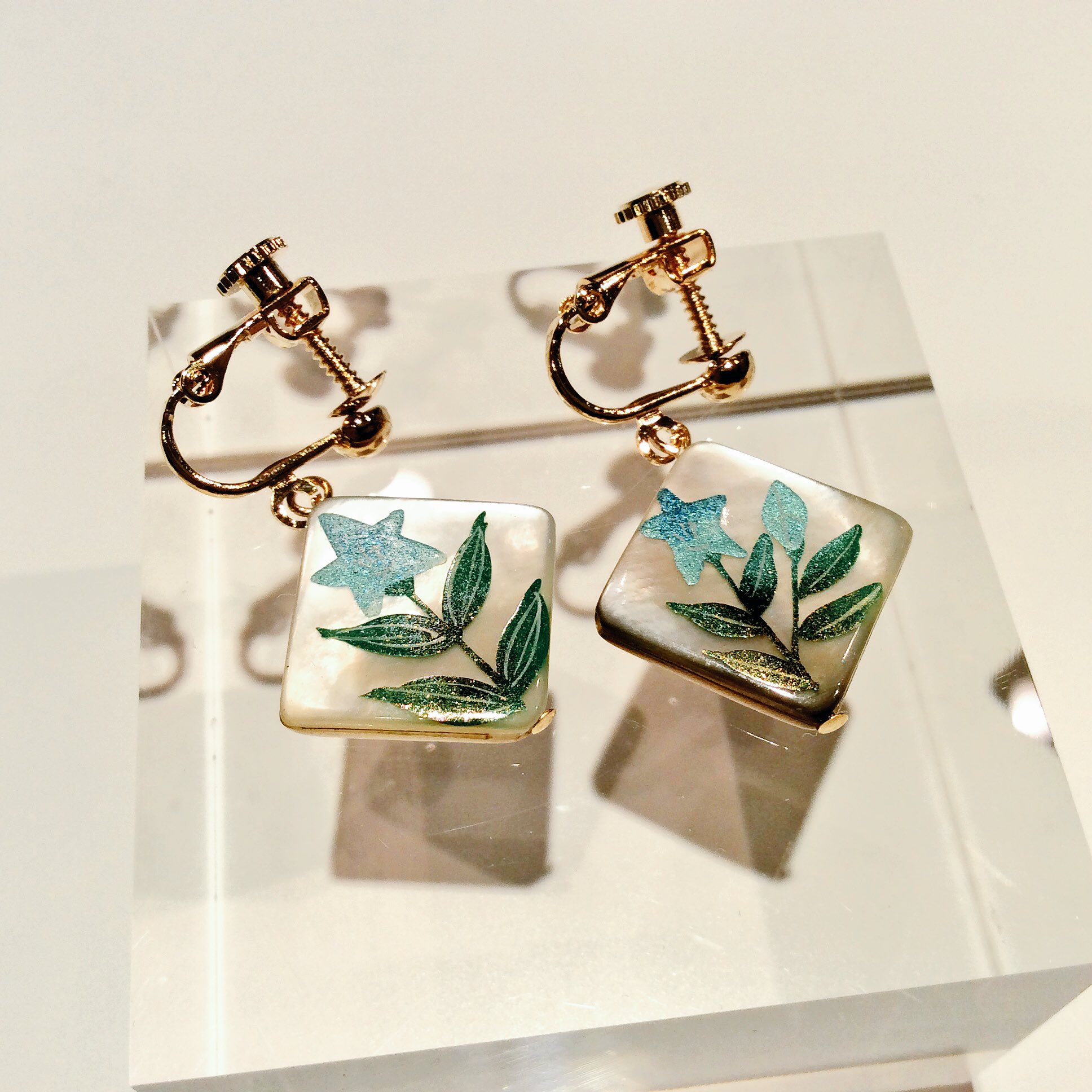 エ霞(えがすみ) 文様 / monyo / 2p KANAME 金目 Earring Pierce