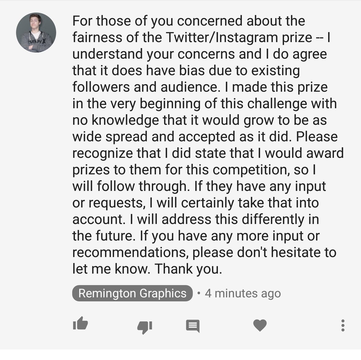remi_creative's tweet photo. Regarding the concerns and comments I've received about the fairness of the Twitter and Instagram prizes for #RGSimplicity https://t.co/l4L0XHQhb4