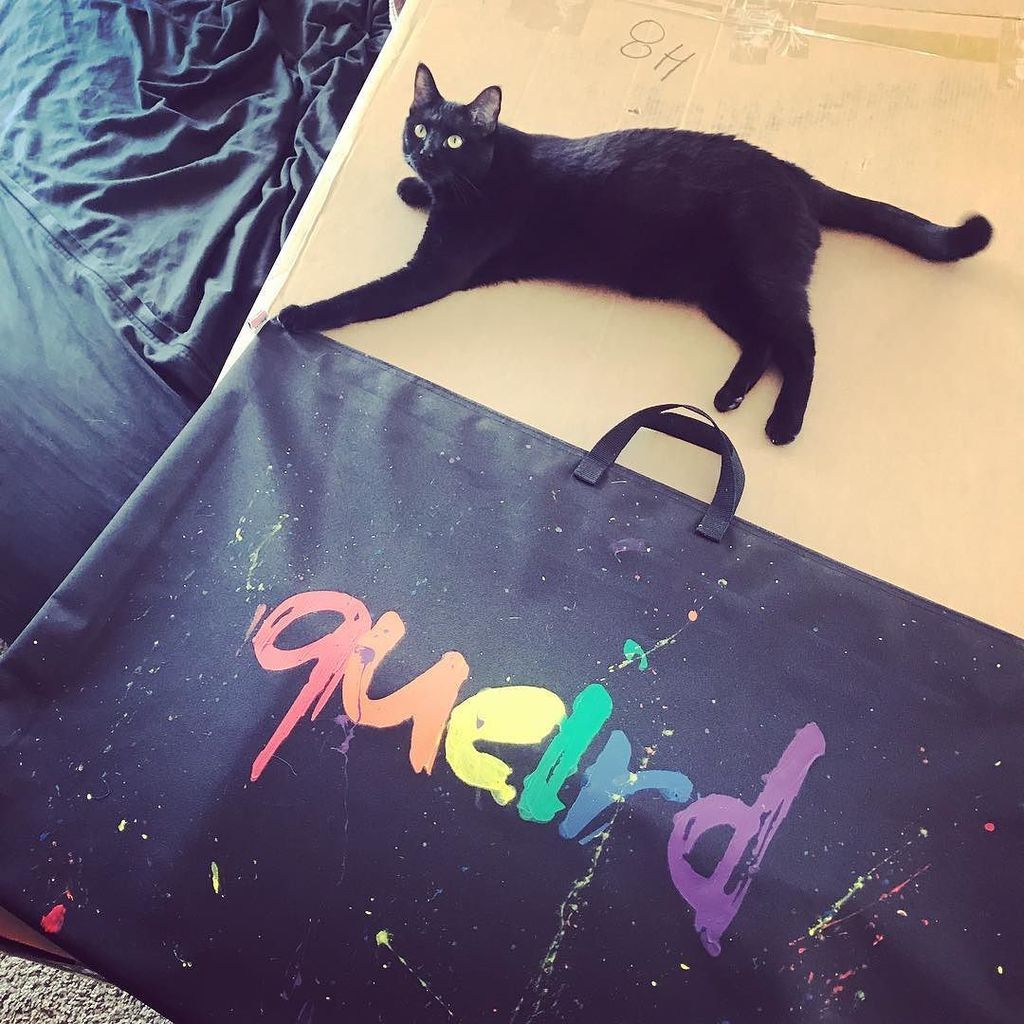 clomads's tweet photo. Luna doin' me an assist for Oakland Pride next weekend. 💜 #oaklandpride #queird https://t.co/msj5BTMnld https://t.co/JRvI9LKoAU