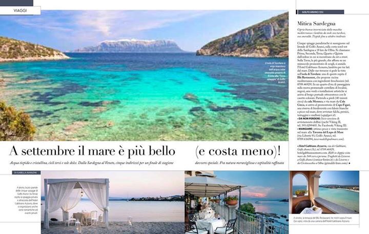 SardiniaHotelIT's tweet photo. Sul settimanale F un bell'articolo sull'Hotel Gabbiano Azzurro e il @BluRestaurantIT. I vantaggi del mare a settembre!
💙😍💙

#Fsettimanale https://t.co/NXaSE6P1Aw