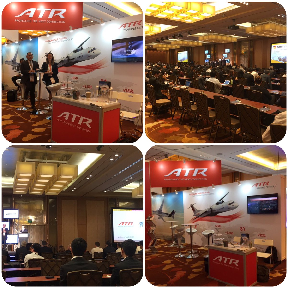 ATRaircraft's tweet photo. We were glad to attend #APATS2017 in #Singapore to share the best practice in pilot & cabin crew training! https://t.co/DWrDWjbjWK #ATRLeads https://t.co/hAUHPgUgFi