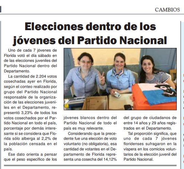 AndreaBrugman's tweet photo. La Elección del Partido Nacional un Éxito demostrando que se puede!!! VAMOS ARRIBA!!! https://t.co/wGZbwkK65C