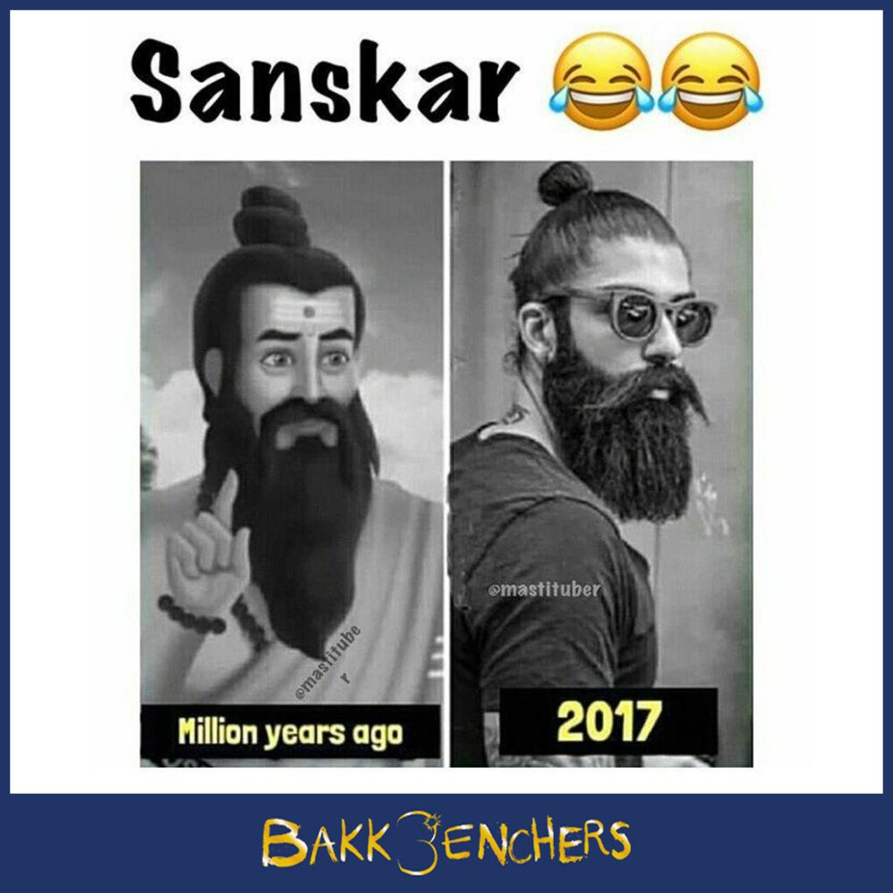 bakkbenchers's tweet photo. Sanskar!
#india #jokes #funnymemes #funny #relatable #bakkbenchers #dailytrolls #dailymemes #meme #memes #memesdaily https://t.co/BdDAPhUg37