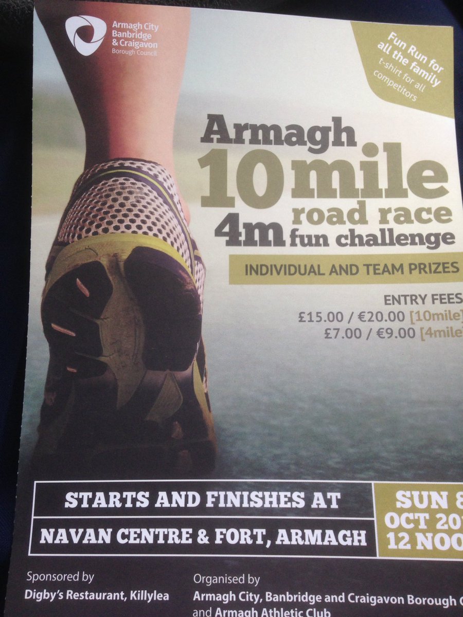 Probably the best 10mile road race in Ireland and a great charity nomination <a href="/beatPC/">Fight on for Annie</a> <a href="/Armagh5k/">Armagh International Road Races</a> <a href="/ArmaghS/">Armagh Sports</a>
