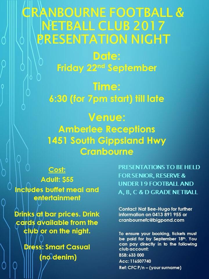 Biggest night of the year.   See Nat and book early.