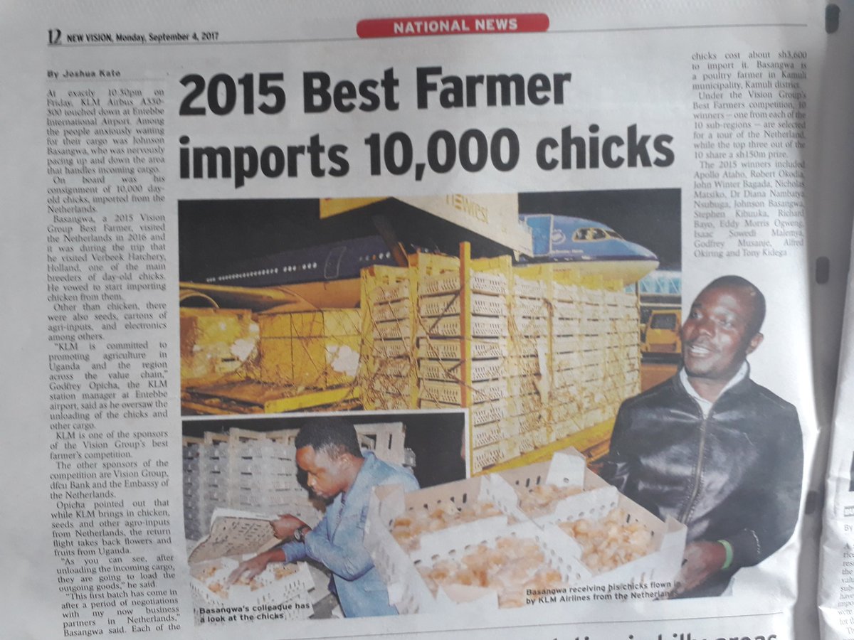 Wow!!!! JEKA @SkyAVSIUganda partner who skills youths in poultry ordered&amp;received 10000 chicks from Netherlands #matchmaking <a href="/FondazioneAVSI/">Fondazione AVSI</a>