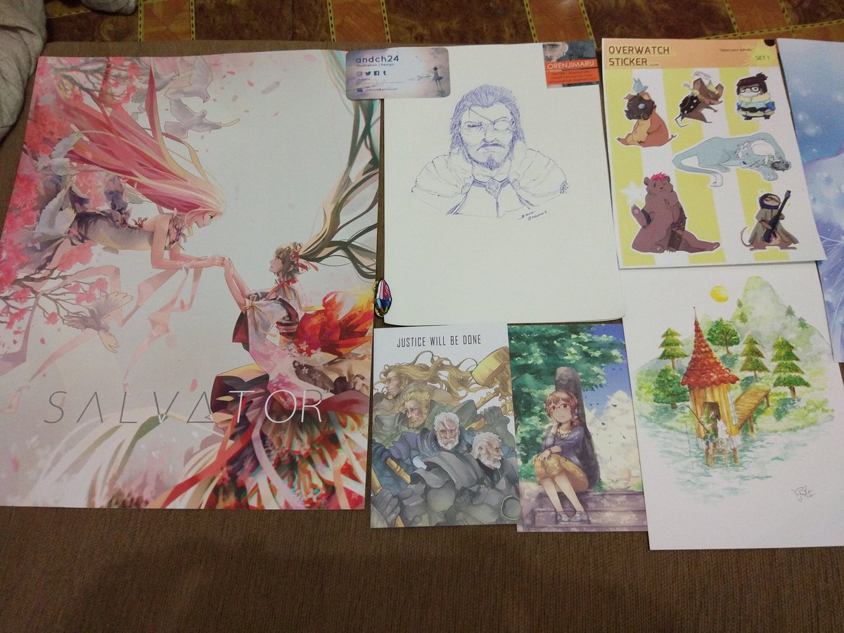 HachuraChura's tweet photo. Some loots I got from #Comifuro9 Day 1 and Day 2~!
Mmm, sweet sweet loots~! https://t.co/HHOiPy6slr