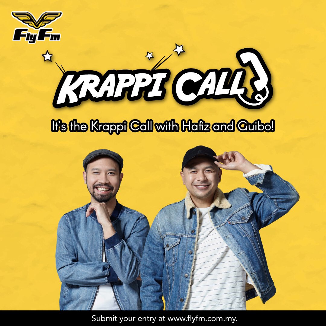 FlyFM958's tweet photo. Got someone perfect to #KrappiCall?? Submit your entry at https://t.co/Q4NKOfKZd2 TODAY!! #HafizGuibo https://t.co/x2IWp9Zw8c