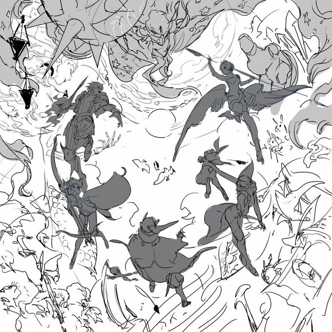 a sketch that's way too huge to finish. someday. (best game ever played) 