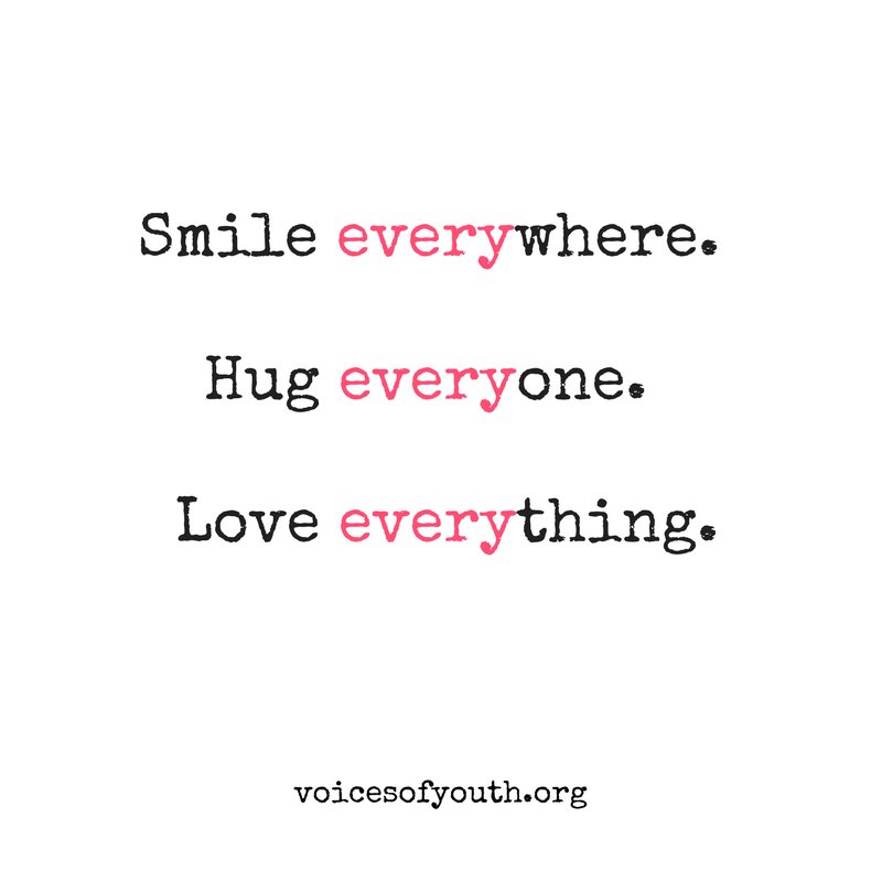 UNICEF's tweet photo. Everywhere. 
Everyone. 
Everything. 

#MondayMotivation from @voicesofyouth https://t.co/OhkgIKUhdW