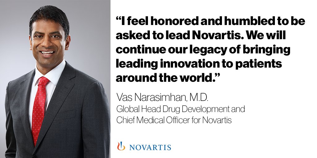 Today we announce Vas Narasimhan as new Novartis CEO from Feb 1, 2018. Thank you 👏 Joe Jimenez for your achievements bit.ly/2xJeD0W