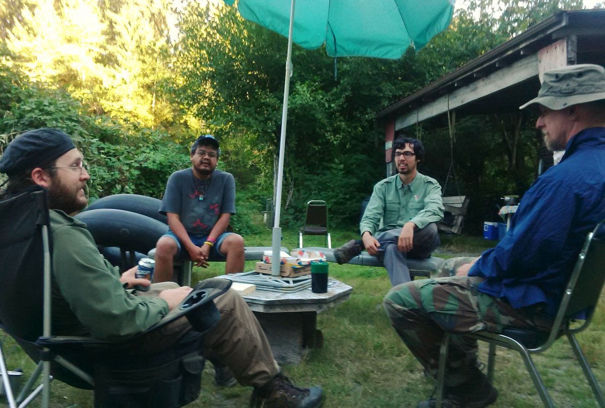 blunt1's tweet photo. Today at #EcoProtectors Training: Strategic planning workshop, flotilla practice, ninja forest skills, making plans for #resistance. #KMFACE https://t.co/ySfpbu5LT6