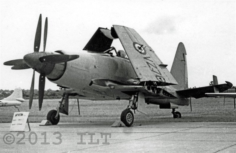 Westland Wyvern S.4, VZ765 at Stretton in June 1955