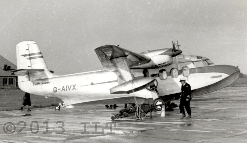 Short Sealand G-AIVX at Stretton in 1953