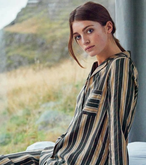 vargltd's tweet photo. The beautiful striped PJ’s from @HanroOfficial to be worn inside and outside #LuxuryLoungewear #Trends #PyjamaTrend #Newin https://t.co/kHdos4q6wa