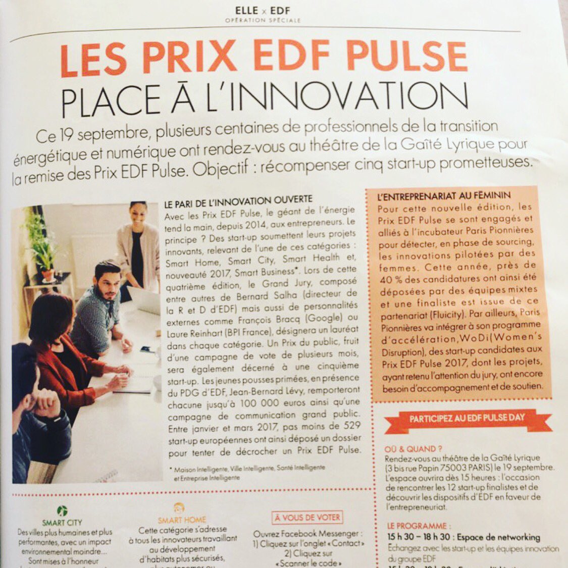 40% de candidatures féminines au prix #EDFPulse grâce au partenariat entre <a href="/EDFofficiel/">EDF</a> et Paris Pionnières. La rentrée commence bien 💪!