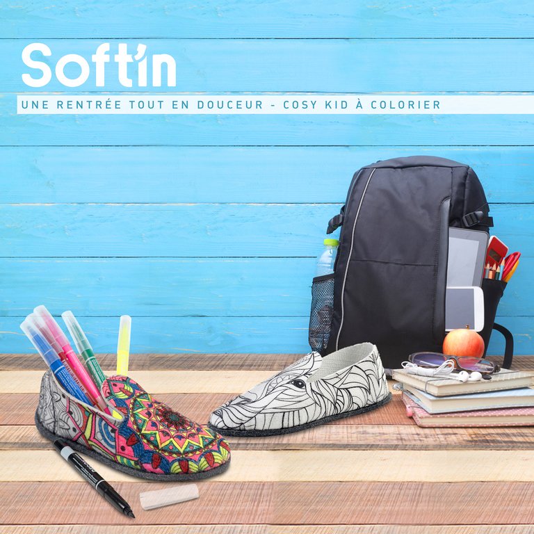 SOFTIN2's tweet photo. Bonne #rentrée! Retrouvez les #chaussons à #colorier  Soft'in pour une rentrée #fun #responsable &amp; #madeinfrance https://t.co/Ni5Nd5wMAo https://t.co/qO2EnamdwI