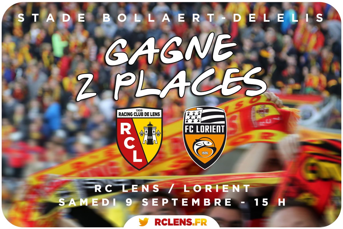RCLens's tweet photo. 🍀 RT + FOLLOW pour gagner 2 places pour #RCLFCL à #BollaertDelelis ! 10 gagnants dévoilés demain ! #GagneTesPlaces #rclens https://t.co/M7ghT7cnBs
