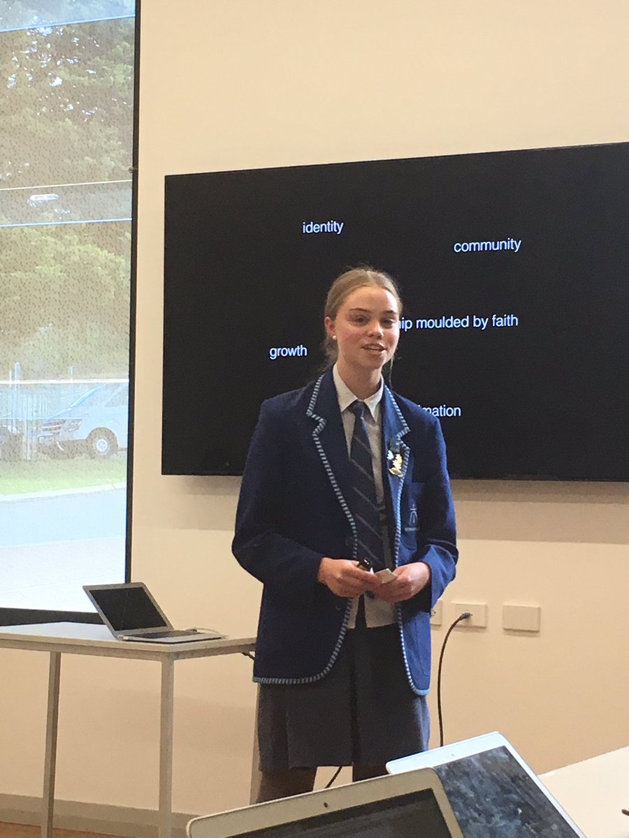 LisaFogliani's tweet photo. Student leaders presenting to the College Middle Leadership team #shinethroughdiscovery #calledtoserve @NewmanCollegeWA https://t.co/BRoXRd0URx