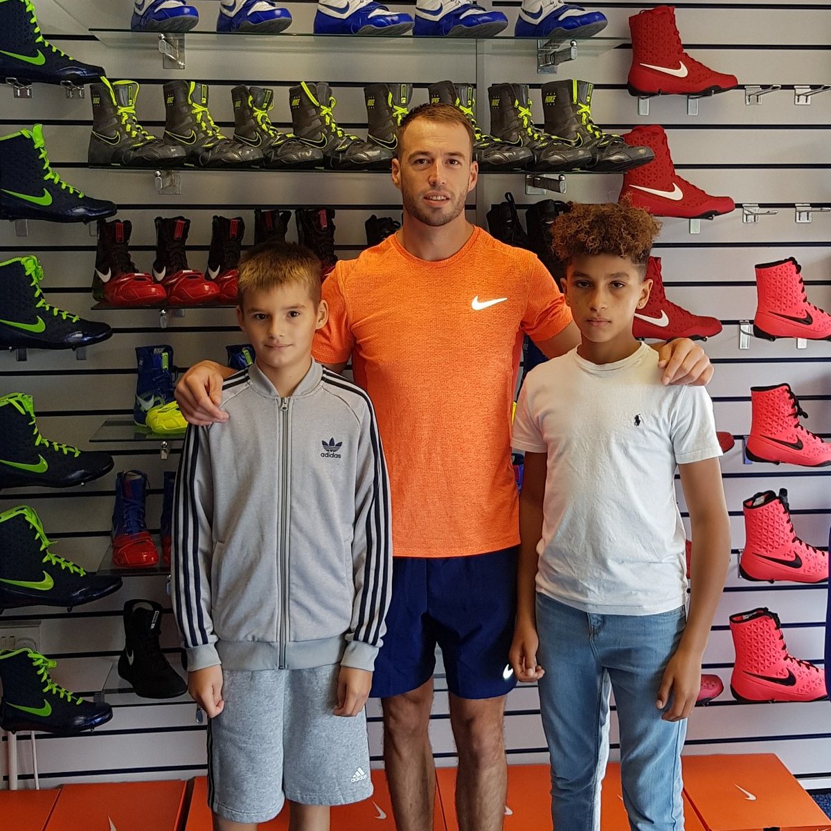 KOTwinsUK's tweet photo. The MTK Amateur Squad in our Store ahead of the MTK Show over the Weekend. Congratulations to all who took part #kotwins #komanchester #mtk https://t.co/A8cFwY19Dc