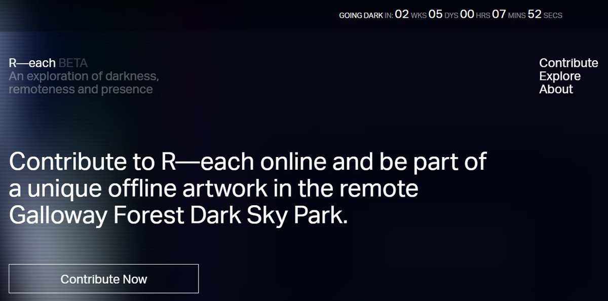 Our site for R—each, a unique collaborative artwork by <a href="/Tim4Shaw/">Tim Shaw</a> is now live: reach.sanctuarylab.org Explore and Contribute #SanctuaryReach