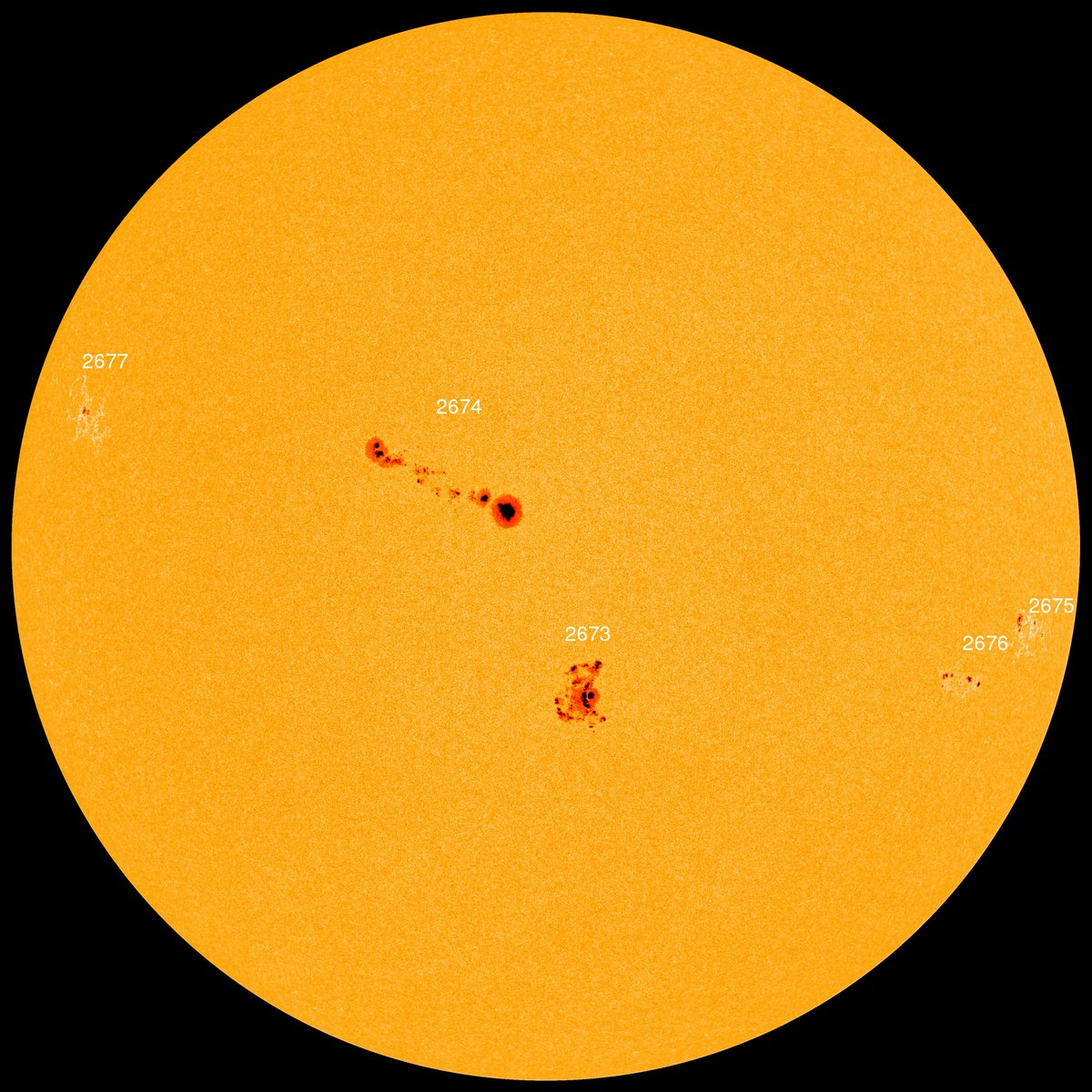 Actividad solar de hoy, imagen del #NOAA