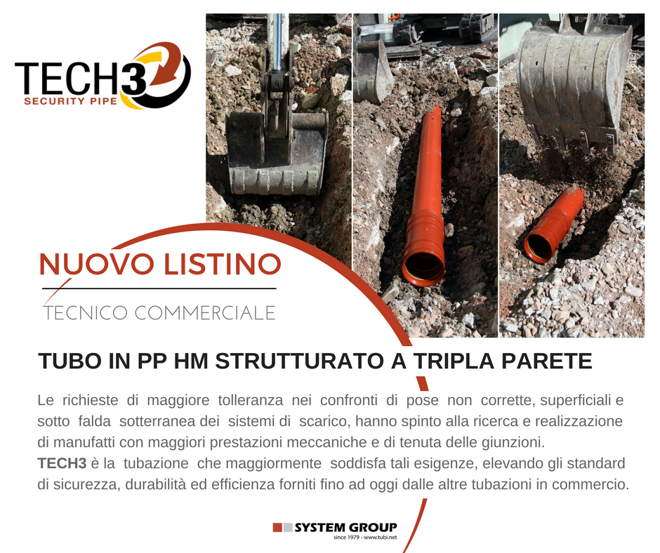 SystemGroupPipe's tweet photo. #Tubi #polipropilene HM a norma UNI EN 13476-2 per #condotte di #scarico #interrate non in pressione https://t.co/SFuZn5IkAB