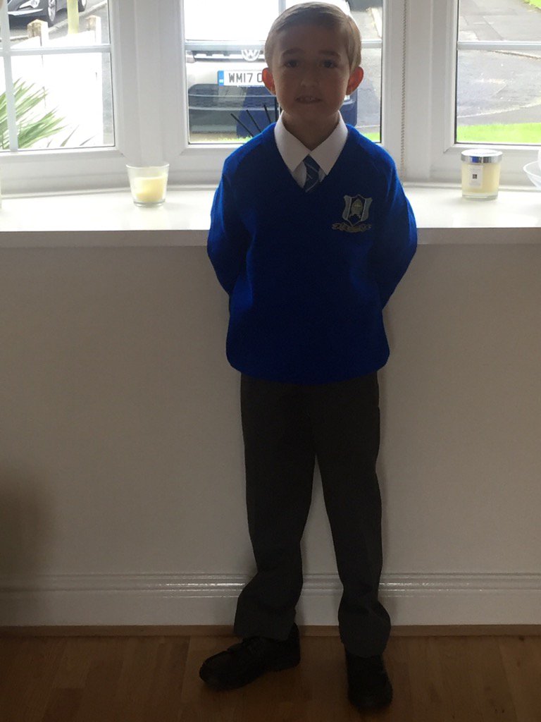 shazer2008's tweet photo. Dylan on his first day back in Year 4 x https://t.co/tIvZhteKot