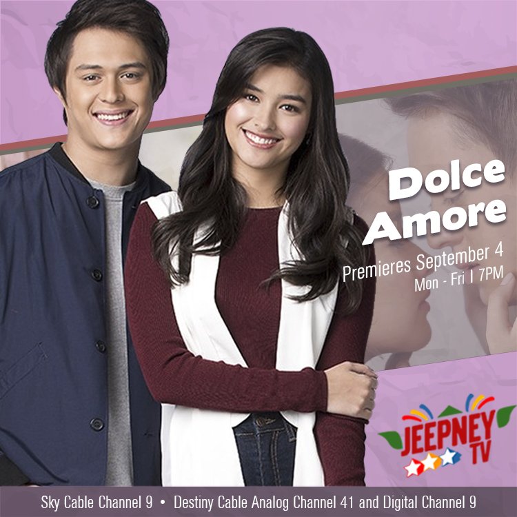 ABSCBNpr's tweet photo. Rekindle Serena and Tenten's romance in the airing of #LizQuen's "Dolce Amore" tonight at 7PM on Jeepney TV​. https://t.co/TKBd9PnFXu