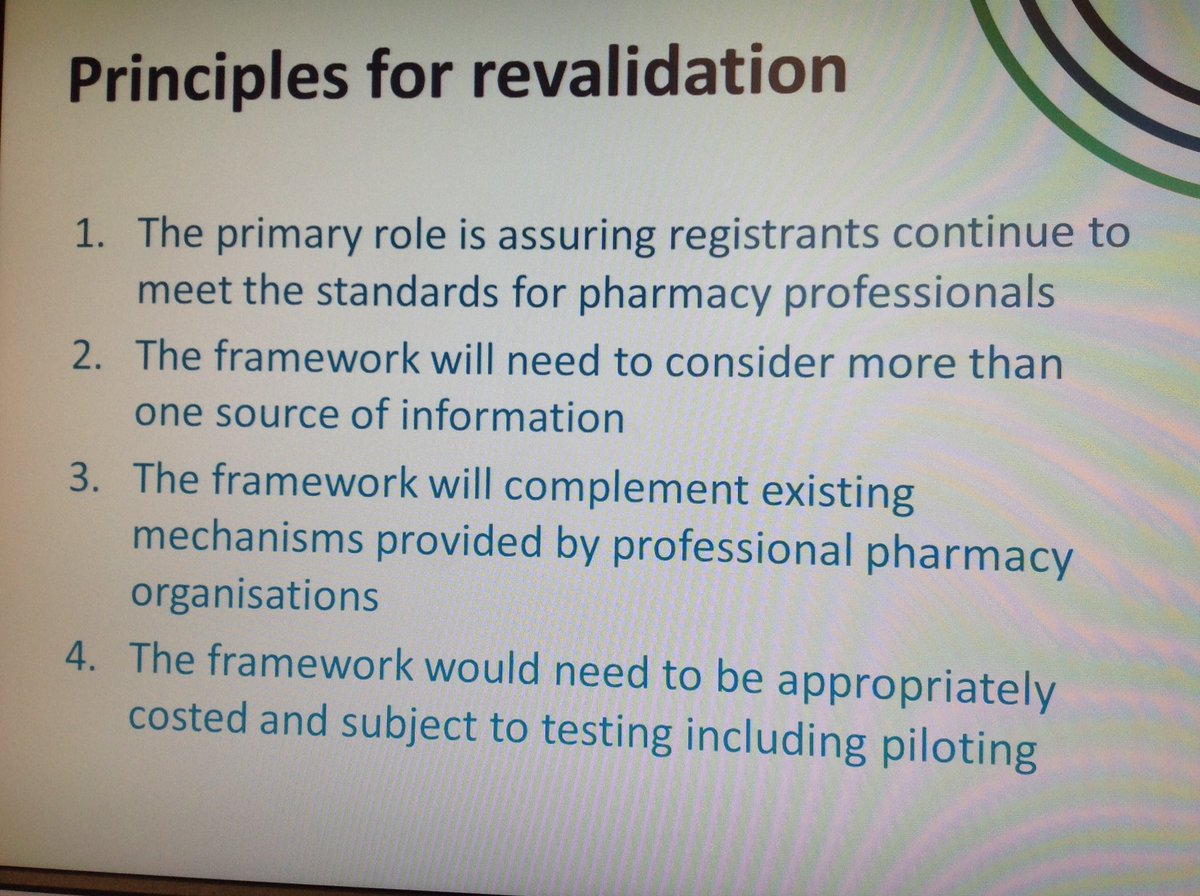 TheGPhC's tweet image. Nigel discusses the key principles we used in developing our #PharmReval framework #RPSConf