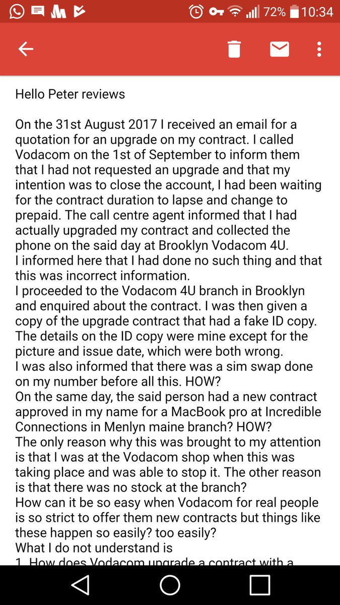 truth__spoken's tweet photo. Good morning @Vodacom @Vodacom111 please advise when I can get a way forward on this. #angryconsumer https://t.co/Z46xTvdBVD