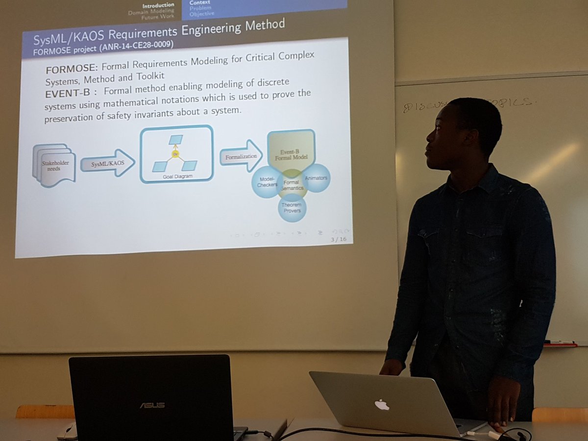 jmbruel's tweet photo. Steve, now on formalization of goals at #ModRE17 @ieee_re https://t.co/hPeKaxlrfP