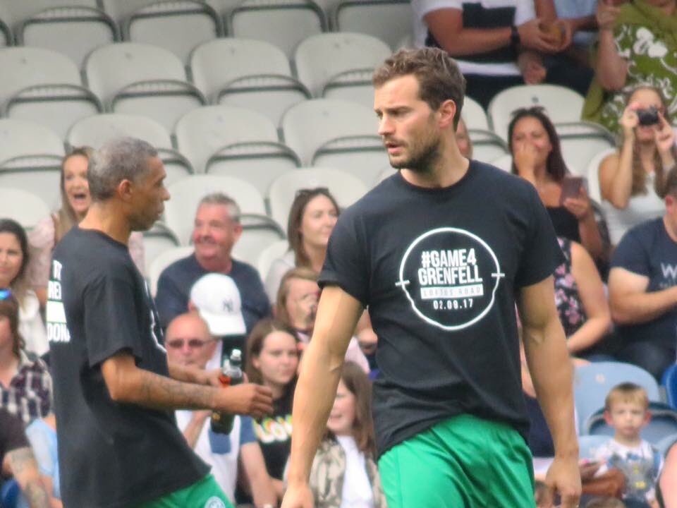 JamieDornanLdn's tweet photo. More new pics from #Game4Grenfall thanks again to @Foxy05 😘 #JamieDornan https://t.co/UObTOvwSPG