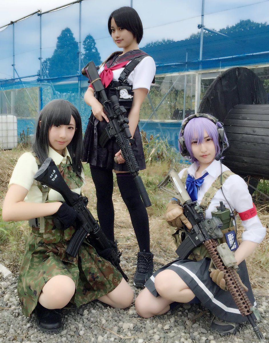 指定防衛校夏期共同演習】 「元自が武装JK」で話題の かざりさん と