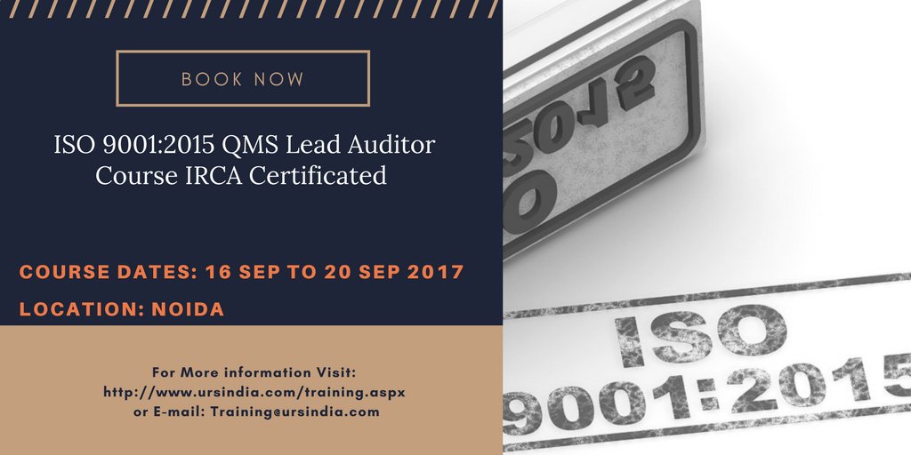 ajay_kumar575's tweet photo. ISO 9001:2015 #Lead #auditor #Course https://t.co/3LTSTeZTNA