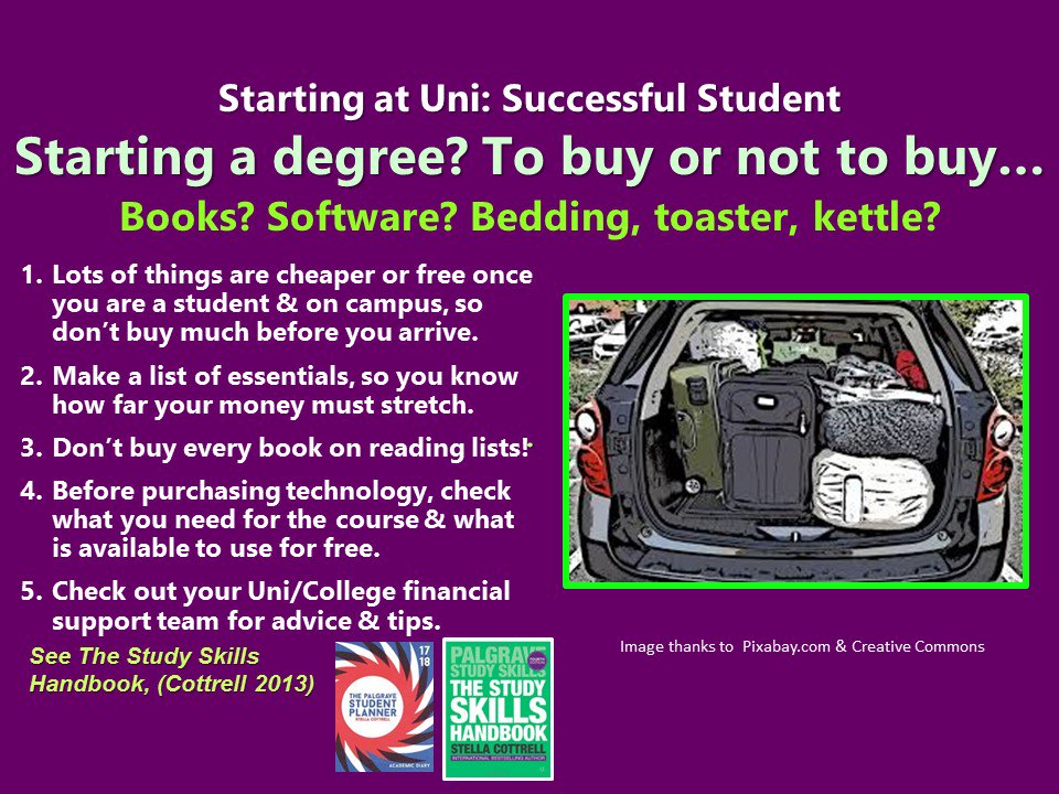 cottrell_study's tweet photo. Starting a degree? Don't spend more than you really need! @ConsideringUni #study #Students #FreshersGuide17 #student @everythinstudnt https://t.co/m0HsZTL9UV