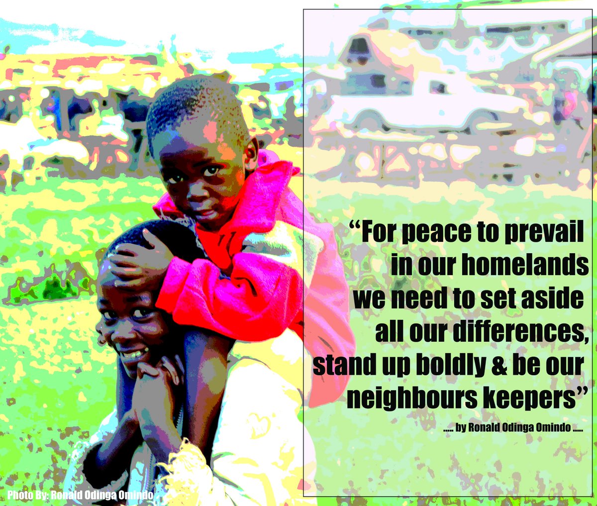 OdingaRonald's tweet photo. "......we need to set aside all our differences, stand up boldly &amp; be our neighbours keepers" #TribeALLKE #Youth4Peace #UN4Youth #ActOn2050 https://t.co/zUVwLBJuYw