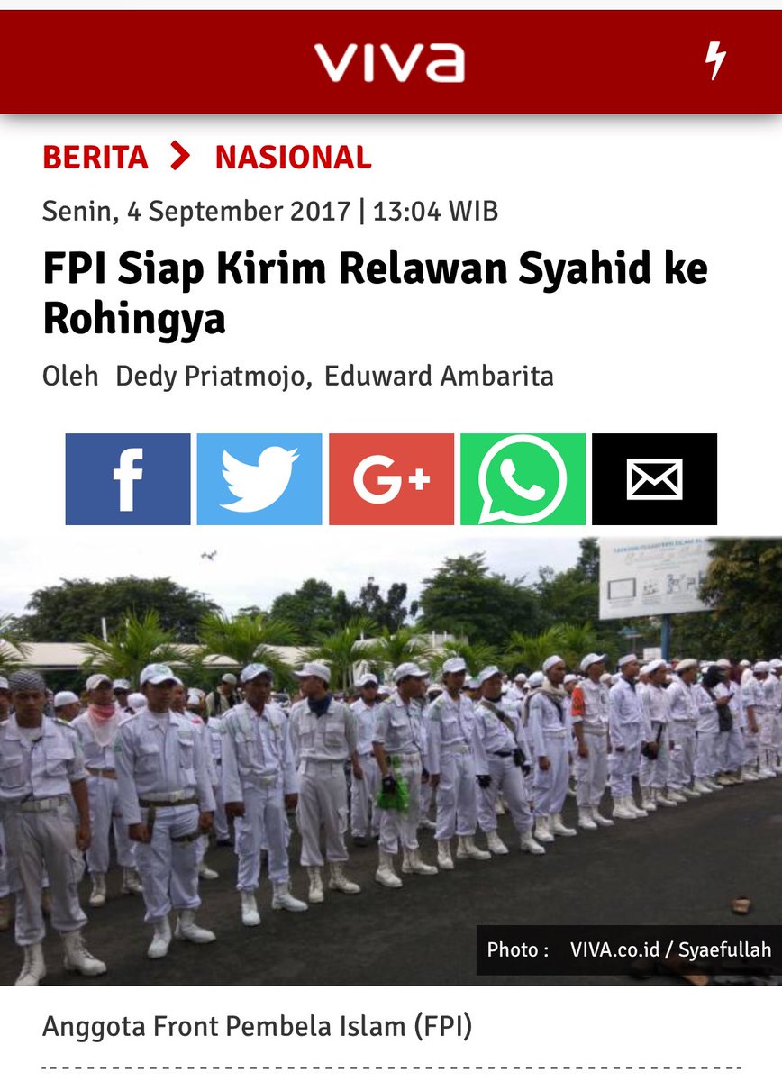 GunRomli's tweet photo. (2013): FPI Siap Jihad ke Myanmar | (2017): FPI Siap Syahid ke Rohingya | siaap mulu duls, kpn berangkatnya? 😂 https://t.co/4MubqROSwO
