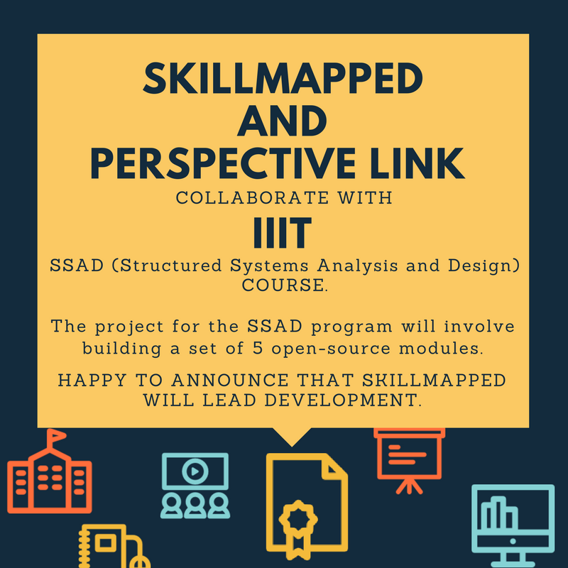 skillmapped's tweet photo. As part of our #IndustryCollegeProgram, we are happy to get associated with #IIIT #Hyderabad.
#SkillMapped #PerspectiveLink #SSAD. https://t.co/Xa6UbSTakn