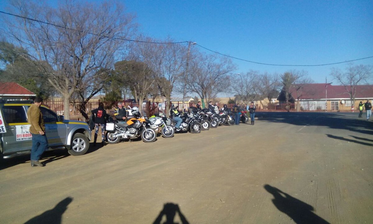 vslandbou's tweet photo. #VKBFSASafetyDesk is grateful for all the farmer's support for the #BikersRideAgainstFarmMurders i t #FreeState.They on the road till 6 Sep. https://t.co/pYlOOUhNAB