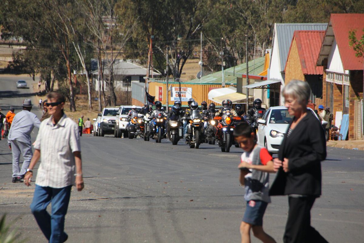 vslandbou's tweet photo. #VKBFSASafetyDesk is grateful for all the farmer's support for the #BikersRideAgainstFarmMurders i t #FreeState.They on the road till 6 Sep. https://t.co/pYlOOUhNAB
