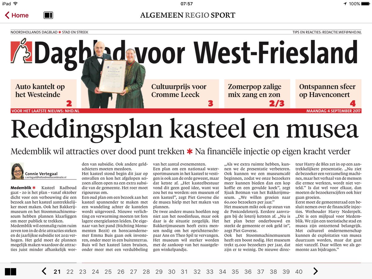 Goed nieuws: college van <a href="/GemMedemblik/">Gemeente Medemblik</a> steunt stabiele toekomst met perspectief <a href="/KasteelRadboud/">Kasteel Radboud</a>, gemeenteraad is nu aan zet!