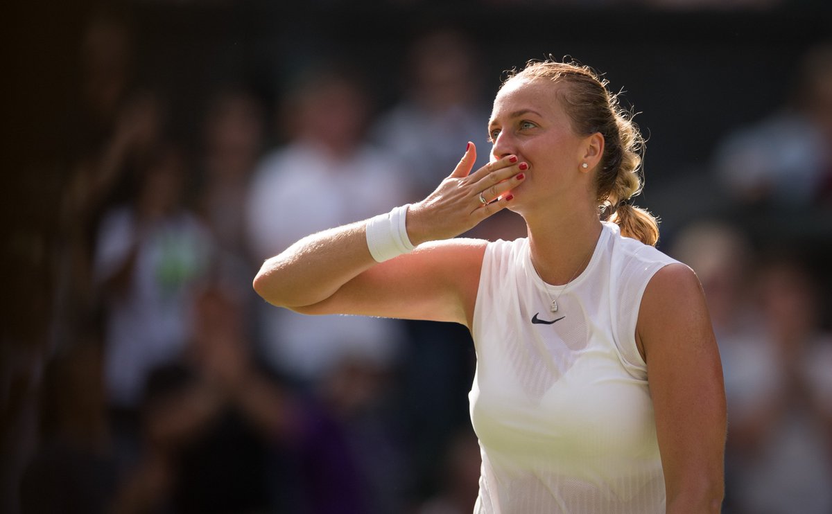 Wimbledon's tweet photo. A Grand Slam quarter-finalist, nine months after undergoing surgery on her racket-wielding hand.

@Petra_Kvitova is our #MondayMotivation 🙏 https://t.co/3Gg8HcSVBT