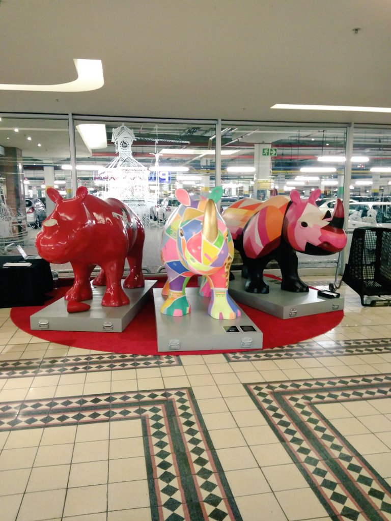 RhinosRcoming's tweet photo. We're still at the V&amp;A, just at a different location, come visit us outside PNP #Rhinoceros #rhinos #Saveourrhinos #art https://t.co/bzlM5cSJtE