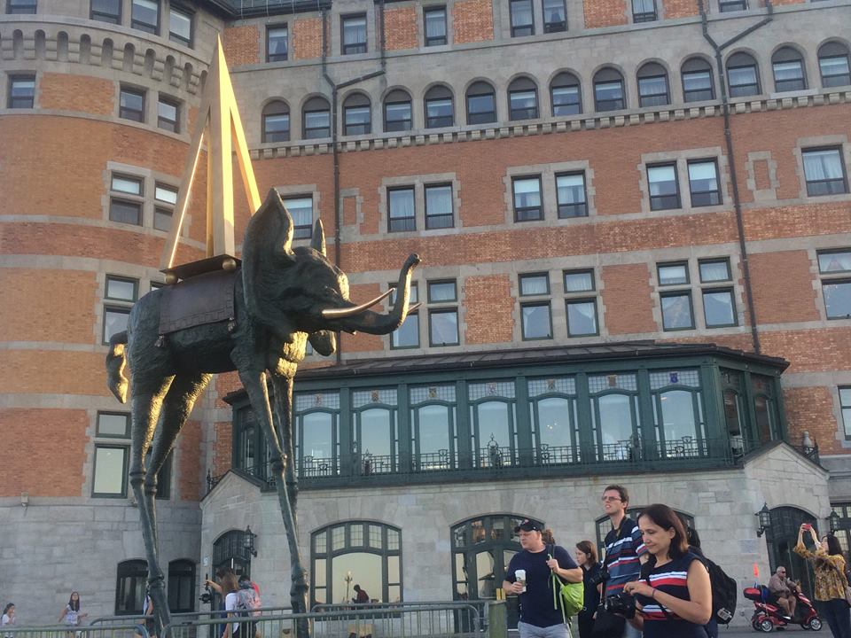 thedaliuniverse's tweet photo. Dali's 'Space Elephant' is open to the public at Chateau Frontenac until November 2017.
#TheDaliUniverse #SalvadorDali #SpaceElephant https://t.co/48PyMhrkpy