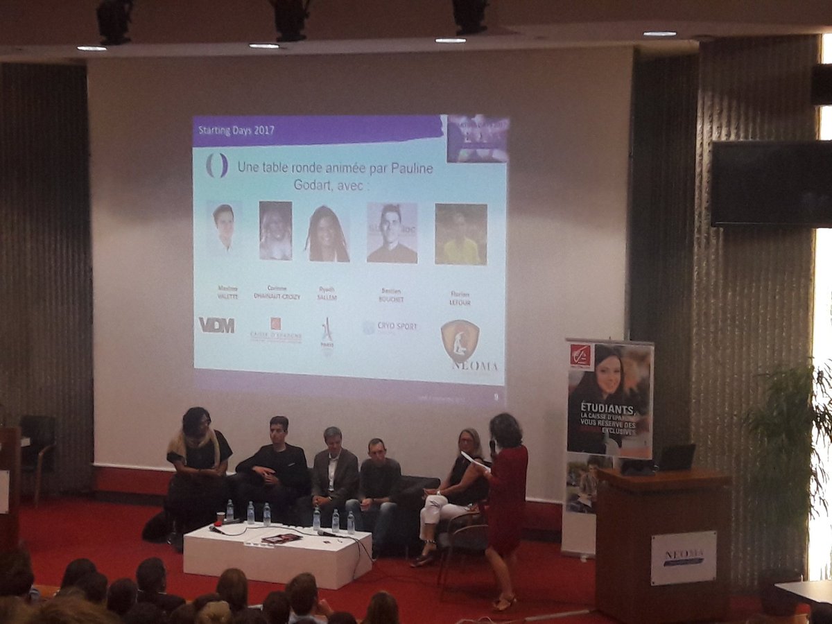 paulinemaltret's tweet photo. Accueil de nos nvx étudiants à @NEOMAbs_Reims Table ronde sur #innovation et #entrepreneuriat ac @maxime @RyadhSallem2017 @CE_LorChampArd https://t.co/a5fZaArex1